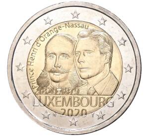 2 евро 2020 года Люксембург «200 лет со дня рождения Принца Генриха Оранско-Нассауского»