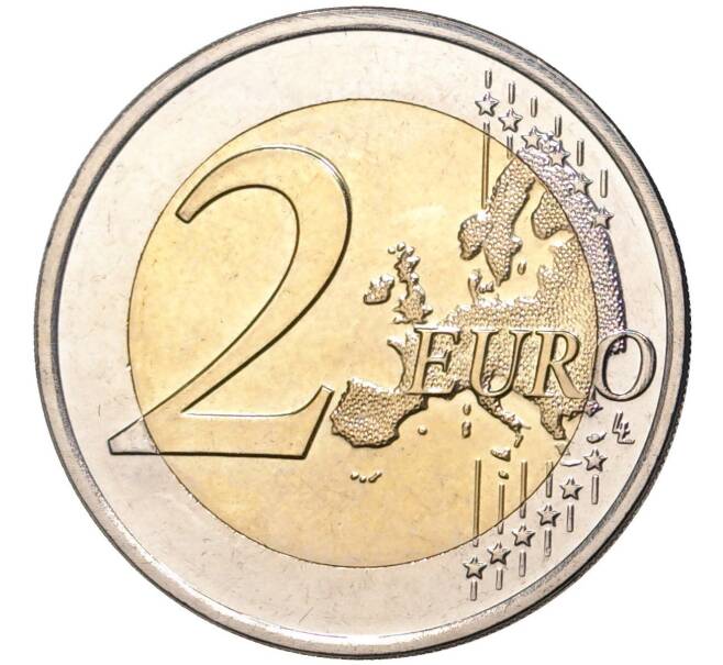 Монета 2 евро 2021 года Люксембург «40 лет бракосочетанию Великого Герцога Анри и Великой Герцогини Марии-Терезы» (Плоский чекан — лазерная гравировка) (Артикул M2-50101)