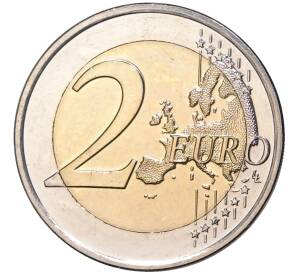 2 евро 2021 года Люксембург «100 лет со дня рождения Великого Герцога Жана» (Плоский чекан — лазерная гравировка)