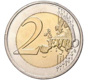 2 евро 2009 года Мальта «10 лет монетарной политики ЕС и введения евро»