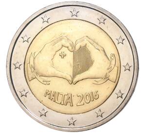 2 евро 2016 года Мальта «Любовь»
