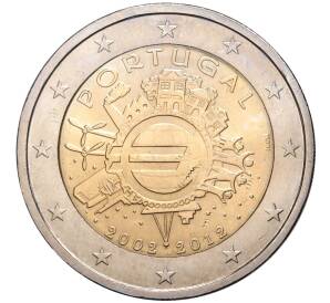 2 евро 2012 года Португалия «10 лет евро наличными»