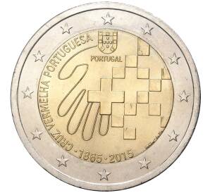 2 евро 2015 года Португалия «150 лет Португальскому Красному кресту» — Фото №1