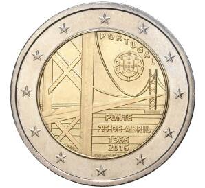 2 евро 2016 года Португалия «Мост имени 25 апреля» — Фото №1