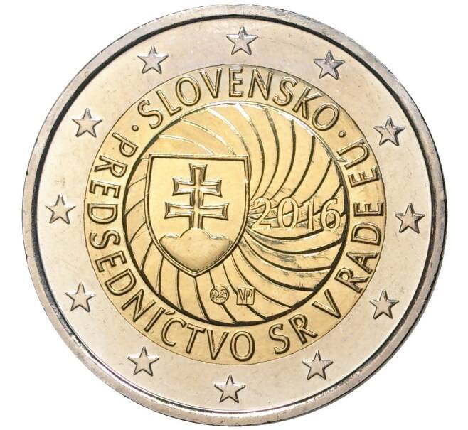Монета 2 евро 2016 года Словакия «Первое председательство Словакии в ЕС» (Артикул M2-2534)