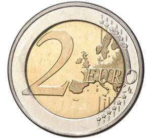 2 евро 2009 года Словения «10 лет монетарной политики ЕС и введения евро»
