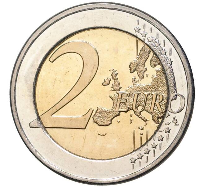 Монета 2 евро 2009 года Словения «10 лет монетарной политики ЕС и введения евро» (Артикул M2-32885)