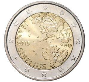2 евро 2015 года Финляндия «150 лет со дня рождения Яна Сибелиуса» — Фото №1