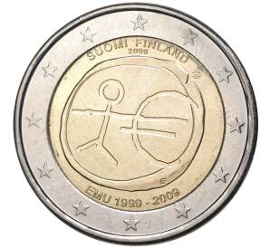 2 евро 2009 года Финляндия «10 лет монетарной политики ЕС и введения евро» — Фото №1