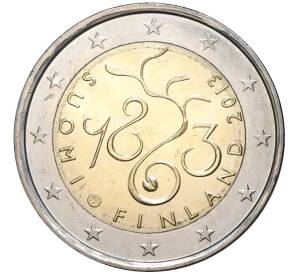 2 евро 2013 года Финляндия «150 лет с начала регулярных сессий сейма Финляндии» — Фото №1