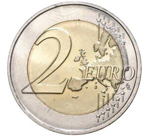 2 евро 2013 года Франция «150 лет со дня рождения Пьера де Кубертена»