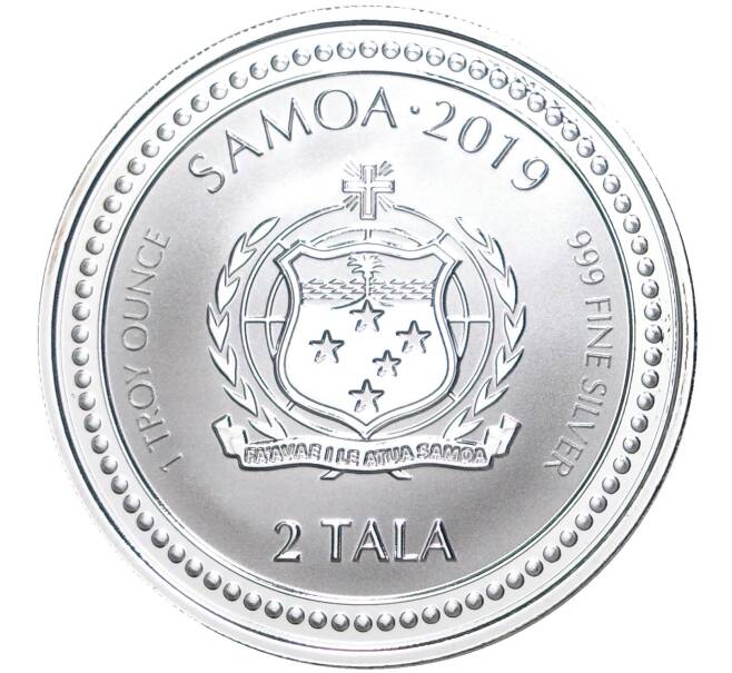Монета 2 тала 2019 года Самоа «Морской конек» (Артикул M2-53345)