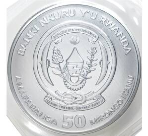 50 франков 2021 года Руанда «Африканская унция — Окапи» — Фото №2