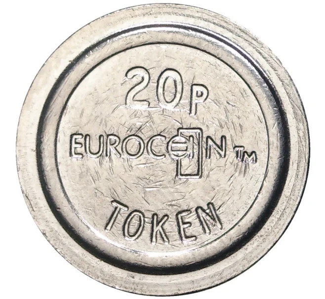 Жетон 20 пенсов для торговых автоматов «Eurocoin» Великобритания (Артикул K27-5449)