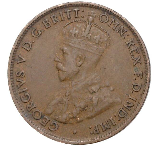 Монета 1/2 пенни 1929 года Австралия (Артикул K27-5571)