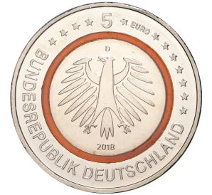 5 евро 2018 года D Германия «Субтропическая зона»