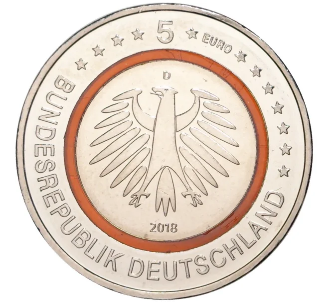 Монета 5 евро 2018 года D Германия «Субтропическая зона» (Артикул M2-53355)