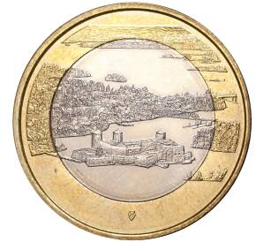 5 евро 2018 года Финляндия «Финский пейзаж — Замок Олавинлинна» — Фото №1