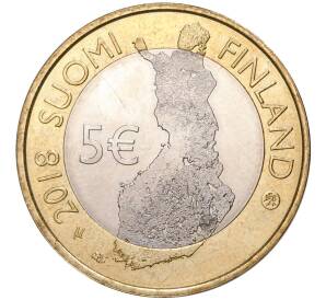 5 евро 2018 года Финляндия «Финский пейзаж — Замок Олавинлинна» — Фото №2