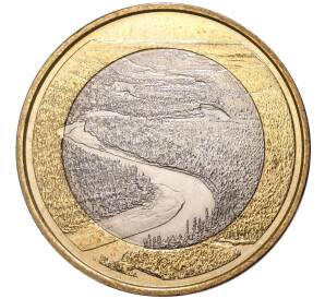 5 евро 2018 года Финляндия «Финский пейзаж — Оуланка» — Фото №1
