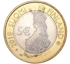 5 евро 2018 года Финляндия «Финский пейзаж — Национальный парк Порвоо» — Фото №2