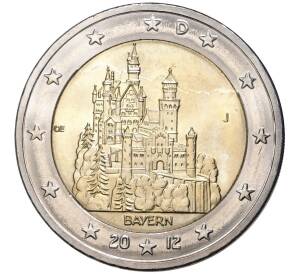 2 евро 2012 года J Германия «Федеральные земли Германии — Бавария (Замок Нойшванштайн)» — Фото №1