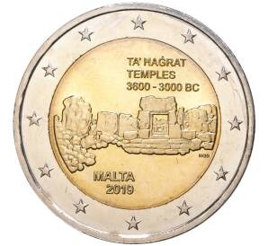 2 евро 2019 года Мальта «Доисторические места Мальты — Храм Та-Хаджрат» — Фото №1