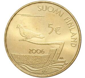 5 евро 2006 года Финляндия «150 лет демилитаризации Аландов»