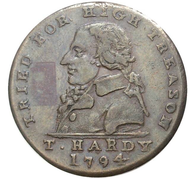 Монета Токен 1/2 пенни 1794 года Великобритания (Артикул K1-3247)