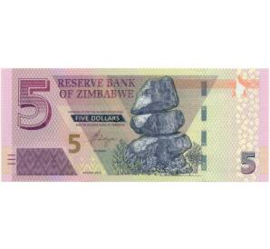5 долларов 2019 года Зимбабве — Фото №1