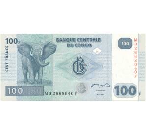 100 франков 2007 года Конго (ДРК) — Фото №1