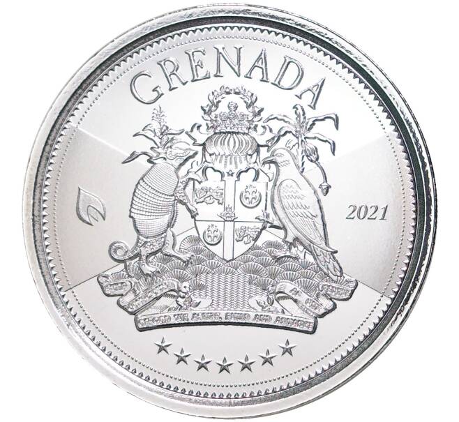 Монета 2 доллара 2021 года Восточные Карибы «Гренада» (Артикул M2-53760)
