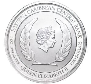 2 доллара 2021 года Восточные Карибы «Гренада» — Фото №2