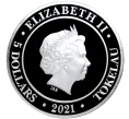 Монета 5 долларов 2021 года Токелау «Богиня Европа» (Артикул M2-53762)