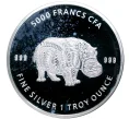 Монета 5000 франков 2020 года Чад «Мандала дикой природы — Бегемот» (Артикул M2-53765)
