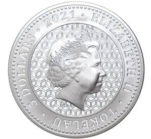 5 долларов 2021 года Токелау «Бык и медведь» — Фото №2