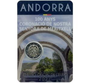 2 евро 2021 года Андорра «100 лет коронации Богоматери Меричельской»