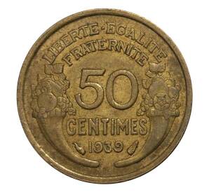 50 сантимов 1939 года Франция — Фото №1