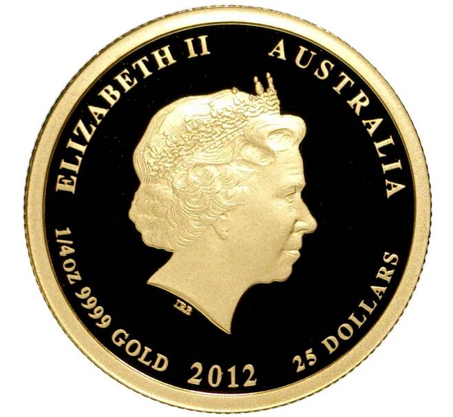 Монета 25 долларов 2012 года Австралия «Китайский гороскоп — Год дракона» (Артикул M2-53852)