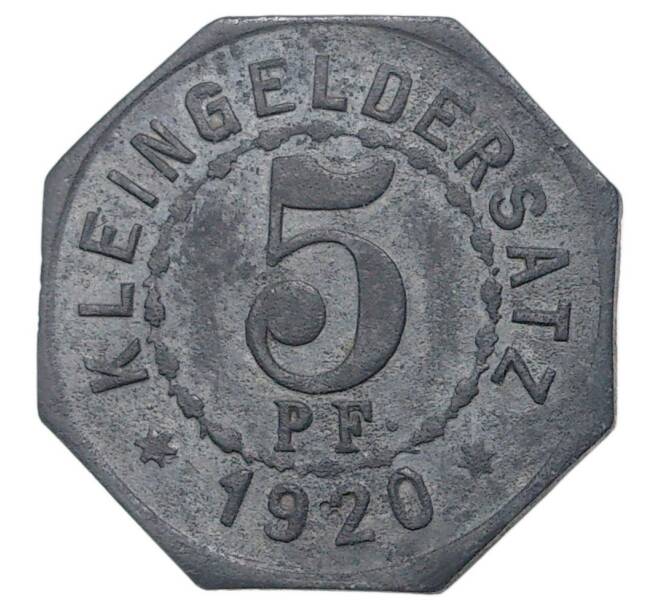 Монета 5 пфеннигов 1920 года Германия — город Мергентхайм (Нотгельд) (Артикул K1-3411)