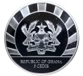Монета 5 седи 2021 года Гана «Гиганты Ледникового периода — Носорог» (Артикул M2-49311)