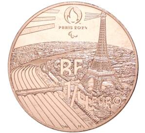 1/4 евро 2021 года Франция «XVII летние Паралимпийские игры 2024 в Париже — Теннис» — Фото №2