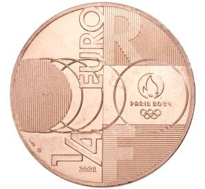 1/4 евро 2021 года Франция «XXXIII летние Олимпийские игры 2024 в Париже — Эстафета Токио-Париж» — Фото №2