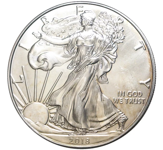 Монета 1 доллар 2018 года США «Шагающая Свобода» (Артикул M2-54081)