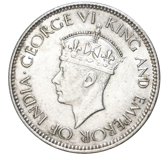 Монета 50 центов 1942 года Британский Цейлон (Артикул K27-6419)