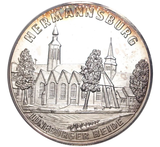 Жетон (медаль) 1973 года Германия «1000 лет городу Хермансбург» (Артикул H2-1122)