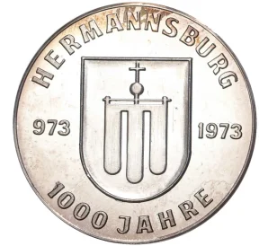 Жетон (медаль) 1973 года Германия «1000 лет городу Хермансбург»