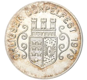 Монетовидный жетон 10 грошей 1979 года Германия (город Олигс) «Фестиваль durpelfest»