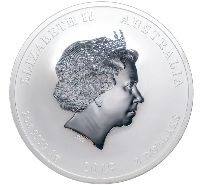 Монета 2 доллара 2019 года Австралия «Китайский гороскоп — Год свиньи» (Артикул M2-54157)