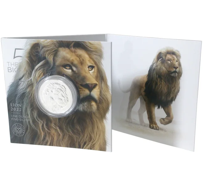Монета 5 рэндов 2022 года ЮАР «Большая Пятерка — Лев» (Артикул M2-54161)